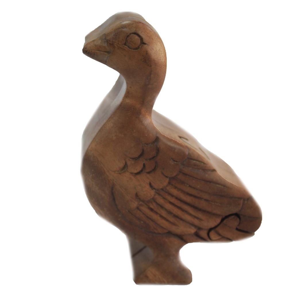 Wooden Secret Puzzle Box, Duck