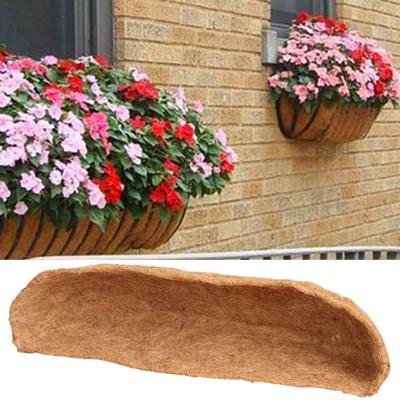 36/48-Zoll-Blumenkorb, Kokosfaser-Einlage, rechteckig, faltbar, atmungsaktiv, Wandbehang, Blumentopf, Pflanzkorb, Pflanztrog, Pflanzgefäß-Einsatz, Kokosfasermatte