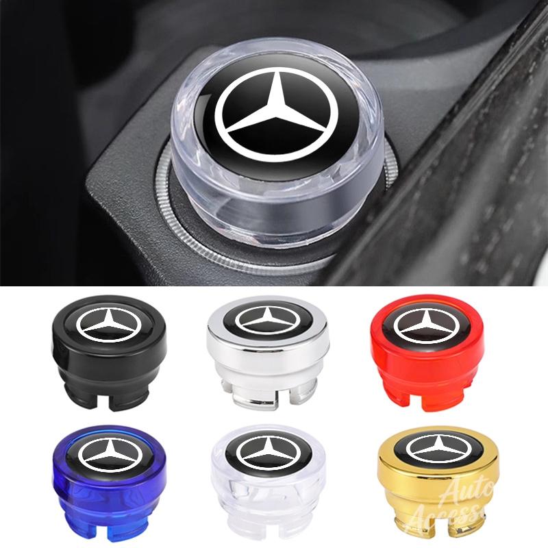 For Mercedes Benz Car Cigarette Lighter Plug Cover Decoration DustProof Cap For Mercedes Benz AMG GLE CLS GLC CLA GLA GLK W205 C300 W203 Sticker