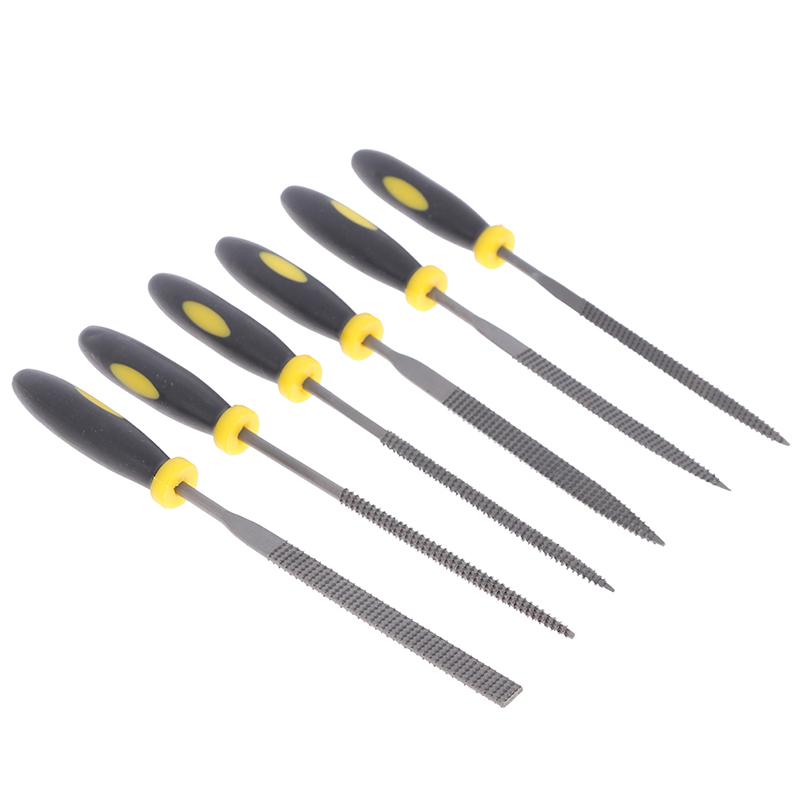 6Pc Mini Metal Filing Rasp Needle File Wood Tools Hand Woodworking