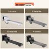 LANGZHIWEN Square Wall-Mounted Rotatable Shower Mixer with Basin Spout