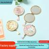 Guochao Tassel Makeup Travel Mirror - Portable, Ancient Style Souvenir, Creative Metal Craft