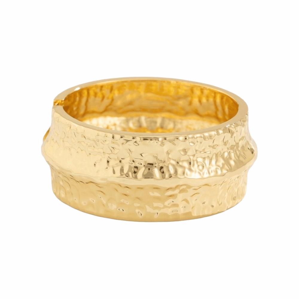 Vintage Exaggerated Punk Bangle Gold Color Geometric Bangle Trend Metal Bracelet Steampunk Style