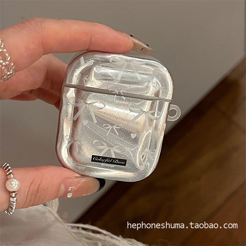 

Силиконовые чехлы для наушников AirPods 2-го поколения, AirPods 3, цветные, с шумоподавлением, беспроводная Bluetooth-гарнитура, противоударный защитный чехол Apple Airpods 3 Aurora White Bows (single shell)