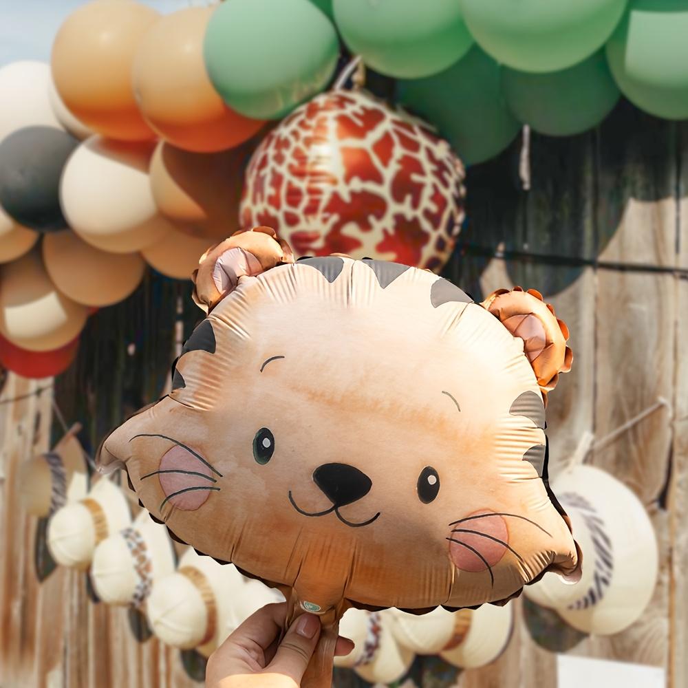 Cartoon Animal Head Balloons Monkey Lion Tiger Zebra Giraffe Balloon for Birthday Party Decoration Jungle Party Decoration Gift