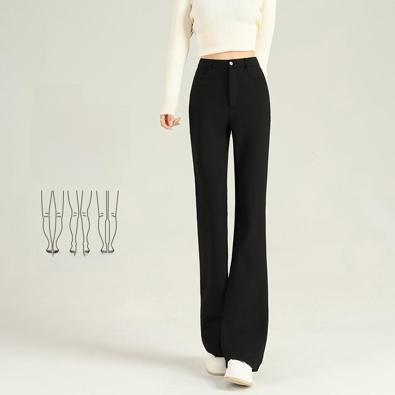 Micro Flared Pants For Women With High Waist And Fleece Lining For Autumn Casual Wear