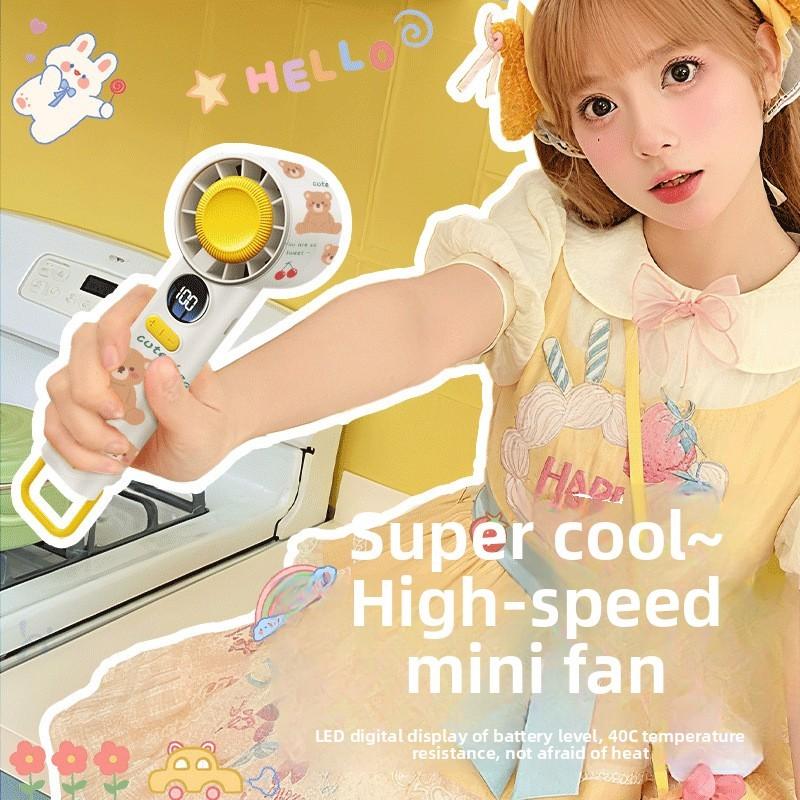 Handheld Portable Usb Fan With Rechargeable Battery For Personal Cooling And Makeup Styling