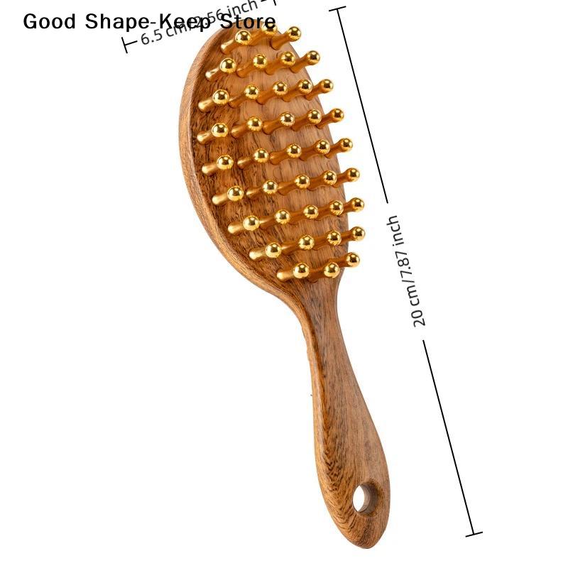 39 Teeth Head Massage And Gua Sha Tool Long Handled Massage Comb Scalp Head Meridian Comb Thickened Wide Wooden Comb