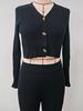 Solid Color Two-Piece V-Neck Short Knitted Cardigan Flared Pants