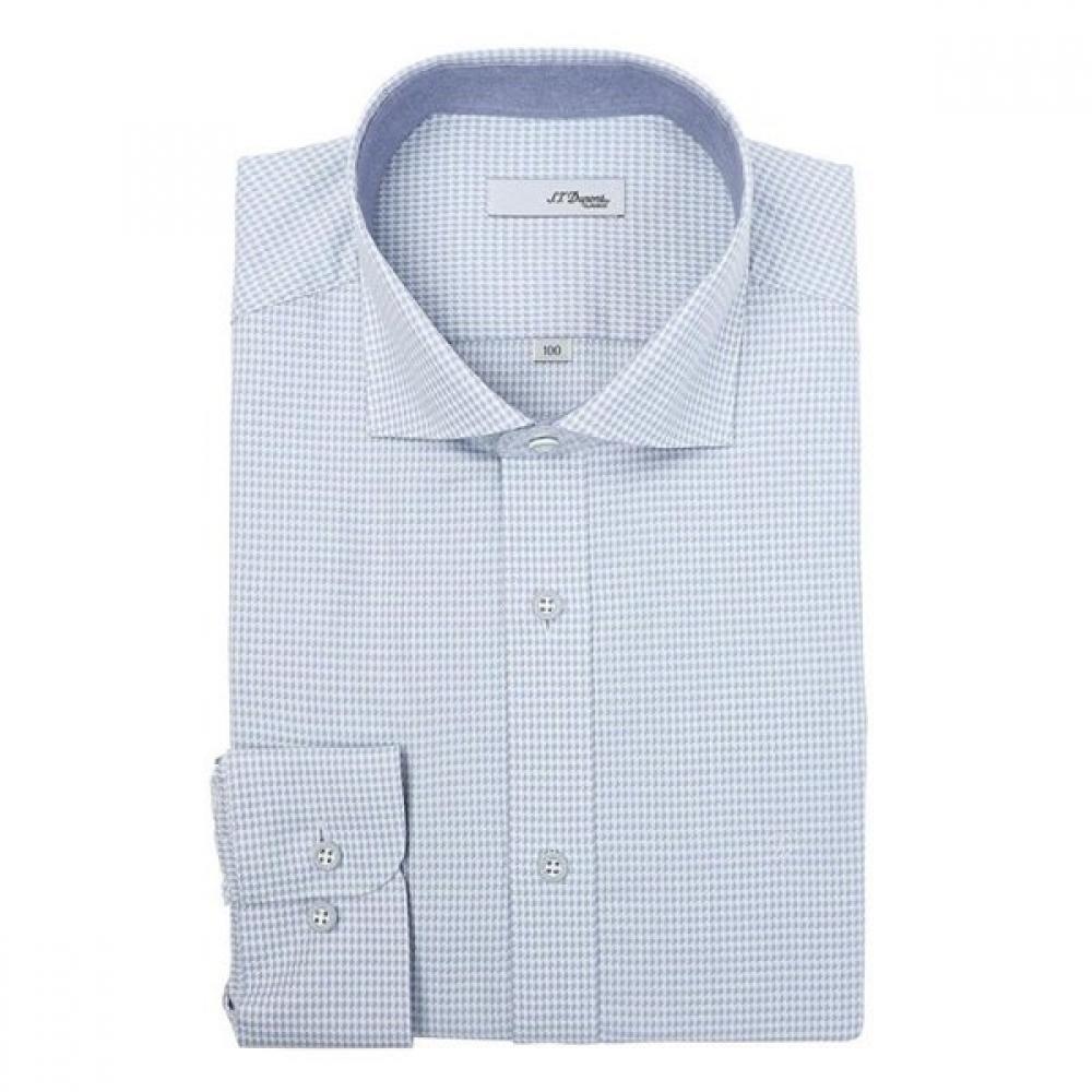 S.t. Dupont Houndstooth Check Slim Fit Long Sleeve Shirt Se5sm21ls326sgy 5SM326GY/95