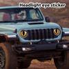 Headlight Decal 3D Stereo Beast Eyes Stickers Weather Resistant Reflective Car Window Bumper Decoration Stickers For Truck