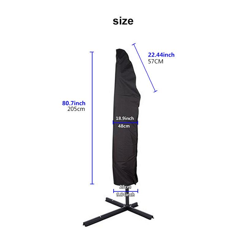 

210D Oxford Rainproof Parasol Cover Outdoor Garden Patio Shield Cantilever Umbrella Cover Four Lines Stand 265cm (50x70x40)