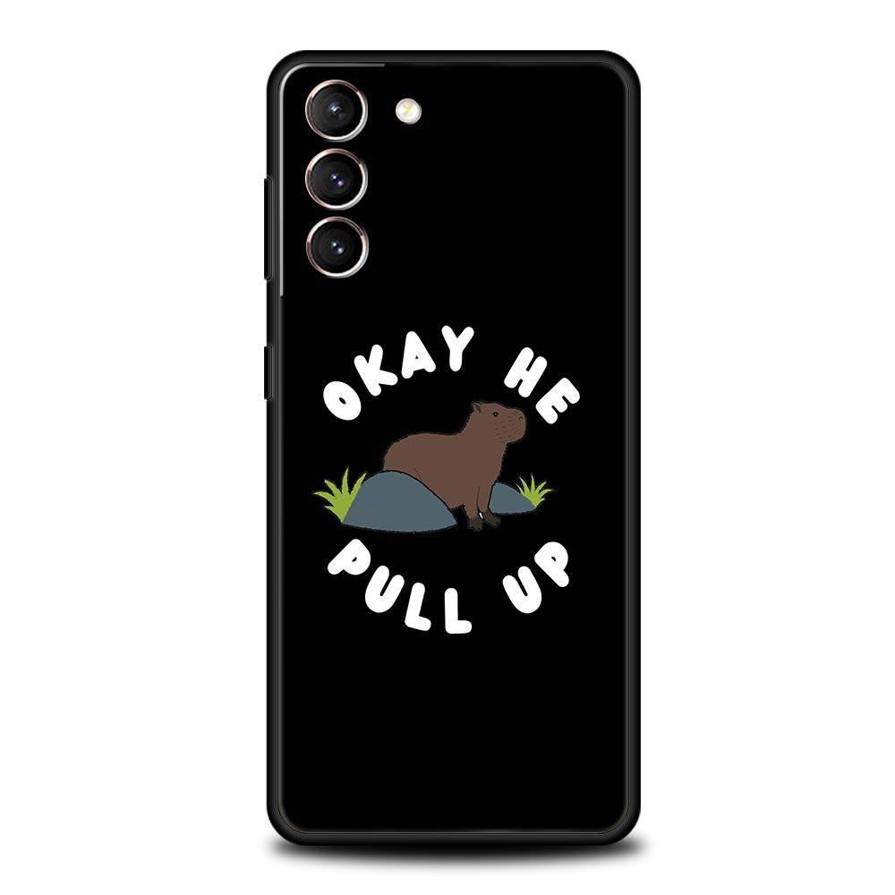 Custodia per Telefono Capibara Cartone Animato Carino Per Samsung Galaxy S23 Ultra S22 S21 S20 FE 5G S10 S10E S9 S8 Plus Note 20 Cover Morbida Paraurti