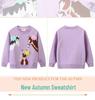 New Arrival: Girls' Cute & Fashionable Long-Sleeve Sweatshirt - Autumn Collection with Round Neck