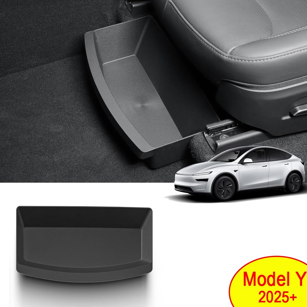 for Tesla Model Y Juniper/Launch 2026 Under Seat Storage Box Accessories Drawer Type Organizer Storage Front Seat Lower Box Case