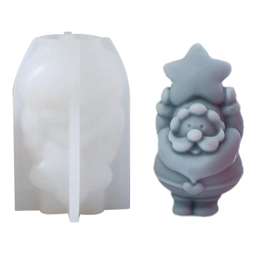 Santa Claus Love Star Decor Candle Silicone Mold Resin Epoxy Christmas Crafts DIY Ornament Jewelry Candle Making Tool