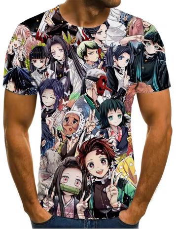 Ghost Annihilation Blade 3D Printed T-Shirt Men's and Women's Summer Fashion Casual Short Sleeve Neutral Harajuku Street Trend Super