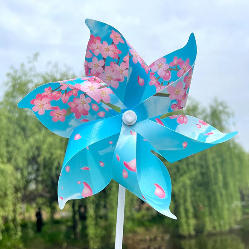 Rotating Colorful Flower Windmill Kids Pinwheels Toy Outdoor Toys Party Diy Bulk Garden Decor