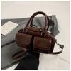 Brown Trendy Pu Bowling Bag For Women Versatile Crossbody Purse Perfect For Use Everyday