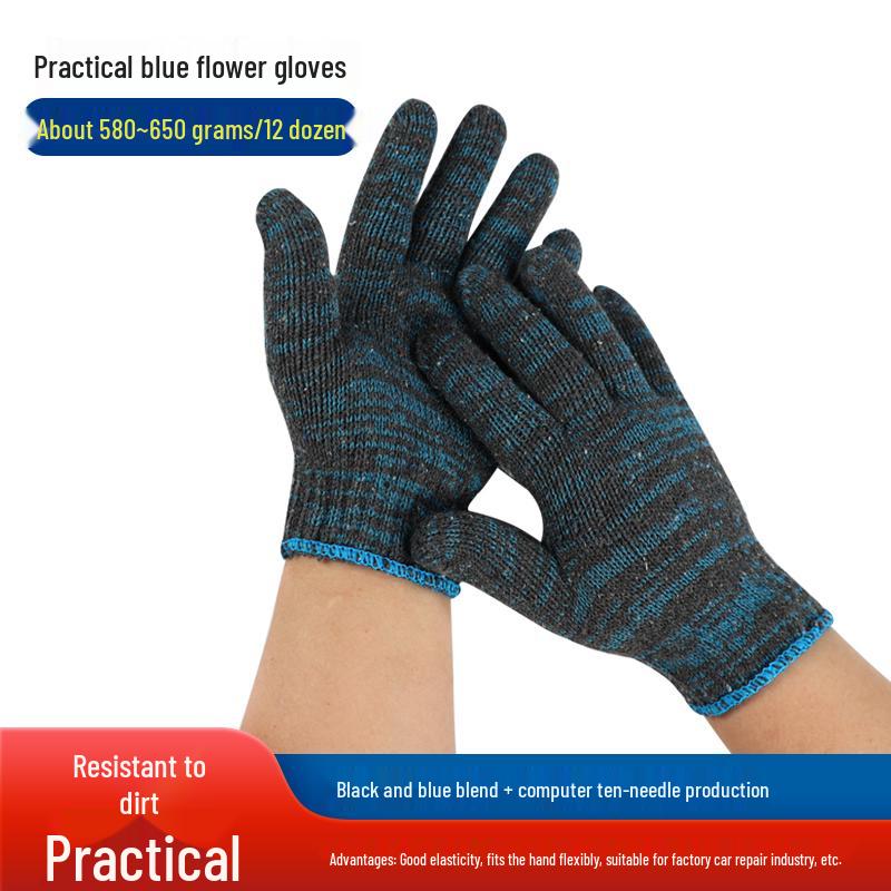 Guantes de Trabajo Antideslizantes para Mujer, Hilo de Algodón Resistente al Desgaste para Sitio de Construcción