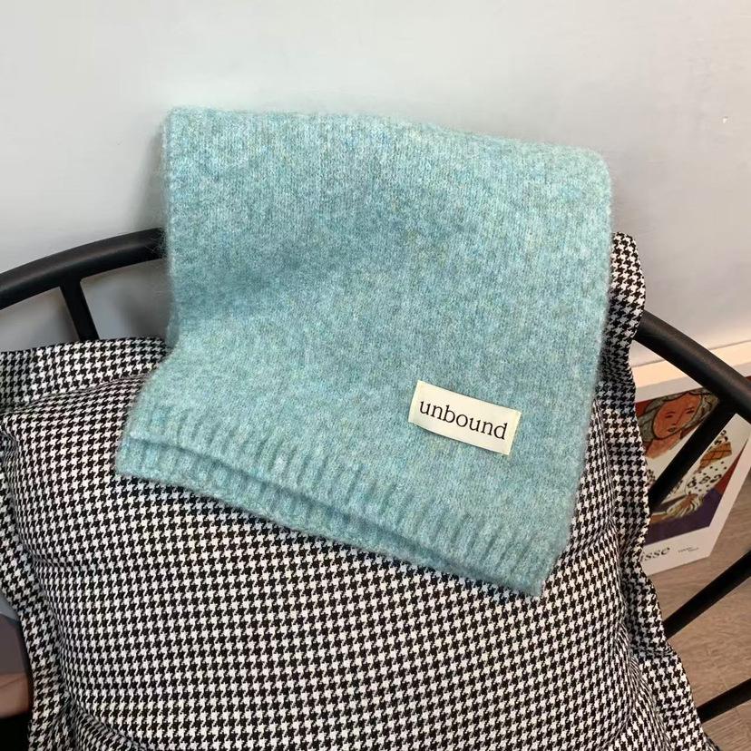 Highly Recommended! Korean Dongdaemun Knitted Wool-Blend Scarf - Winter Solid Color Korean Style Neckwear