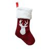 Red Reindeer Snowflake Plush Christmas Stockings - Festive and Cute Holiday Ornaments