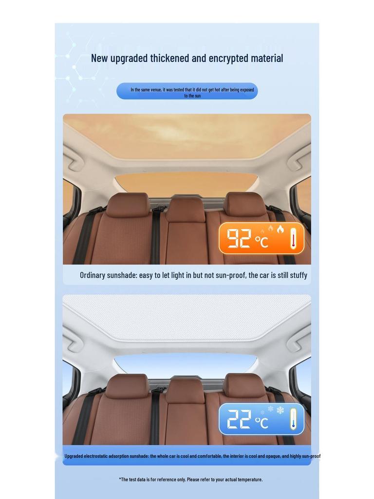Toyota Camry Sunroof Silicone Electrostatic Sunshade
