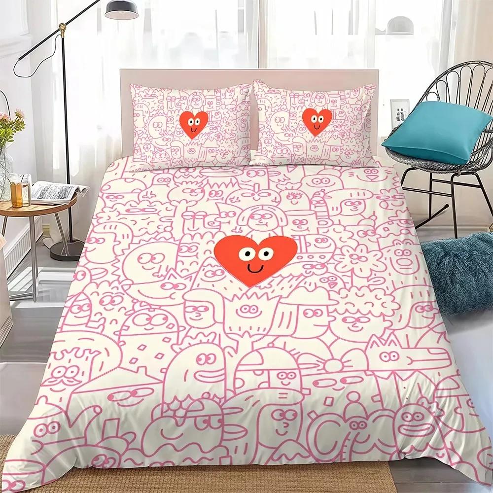 Fashion N-Nina D-Dzyvulska Duvet Cover Pillowcase Bedding Set Kids Boy Girl Student Dorm 2/3piece Set Single Double Size Gift