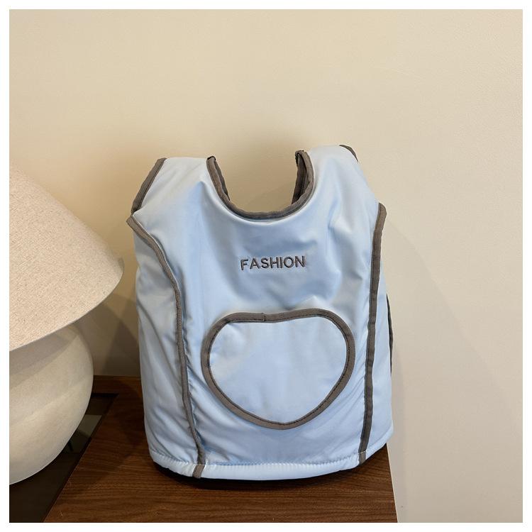 

New special material fabric niche retro backpack schoolbag large capacity light go out backpack bucket bag синій