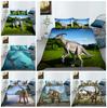 3D Dinosaur World Bedding Bedroom Dinosaur Quilt Cover Pillowcase Bed Sheet/Twin Full Size Bedding Home Decoration