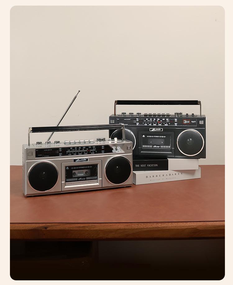 Vintage Multifunctional Cassette and Radio Recorder Stereo Player