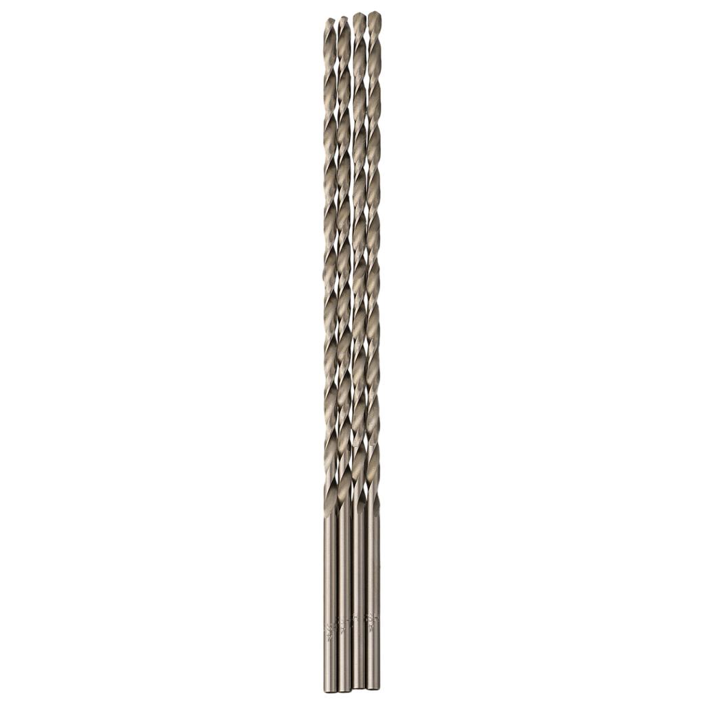 Long Reach 4Pcs 200mm HSS Drill Bits for Smooth and Accurate Metal Drilling
