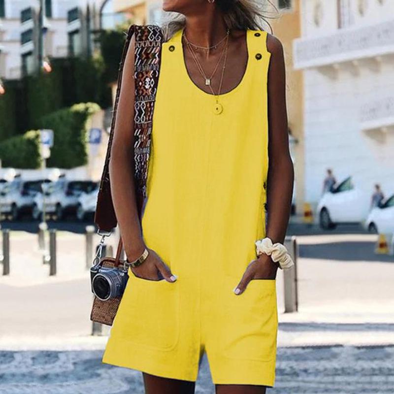 Buy Women Summer Sleeveless Solid Color 