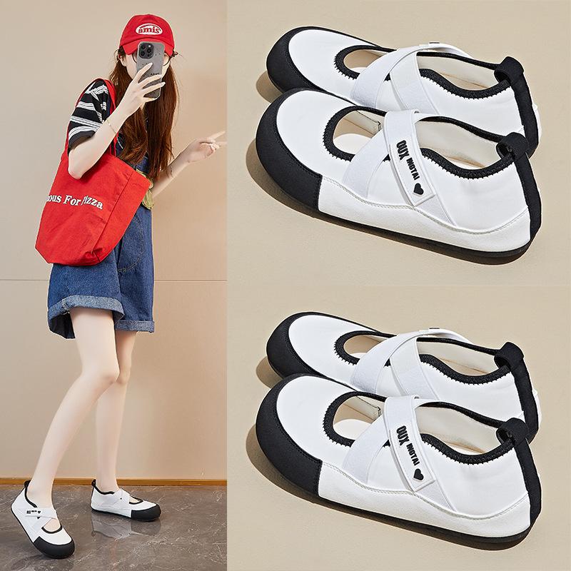 Fashion Womens Shoes 2025 Summer Breathable New Flat Shoe Fashionable And Versatile Round Head Comfortable Cute Sweet Casual Shoes