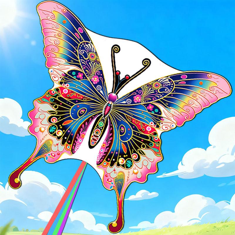 Butterfly Kite With Glass Fiber Frame For Outdoor Flying Kids And Adults