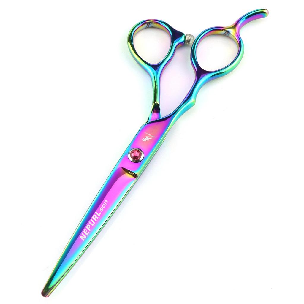 6.0" God Walker Left-Handed Hairdressing Scissors - Color Styling Straight & Thinning 