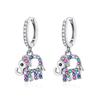 European New 925 Silver Daisy, Butterfly, Heart-Shaped Earrings Suitable For Women's Holiday Exquisite Charm Jewelry Gifts