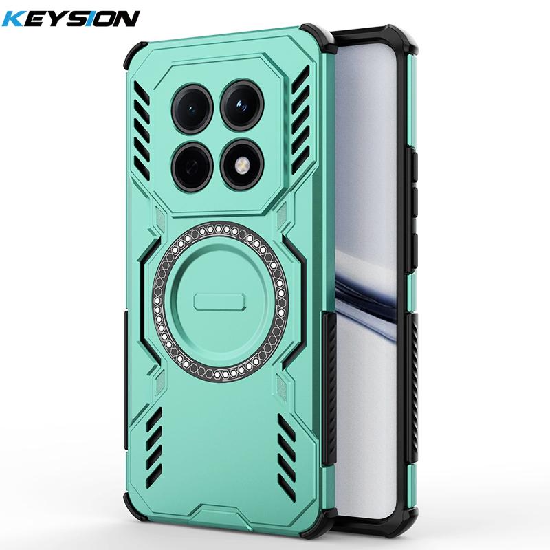 KEYSION Heat Dissipation Case for Redmi Note 15 5G 15 Pro 4G Magnetic Cooling Shockproof Phone Cover for Redmi Note 15 Pro+ 5G