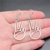 Trendy and Elegant Evil Eye Hand Talisman Amulet Drop Earrings Lucky Graduation Gift for Date Nights