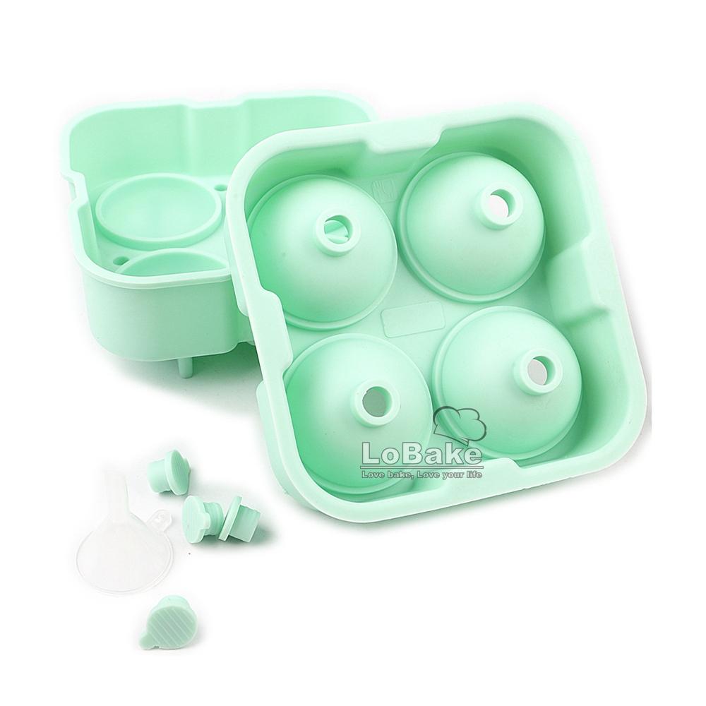

3D 4.6cm Diameter Ball Ice Mold Silicone Cake Molds Chocolate Candy Making Mold Whisky Drinking Ball DIY Home Kitchen Gadgets світло-зелений колір