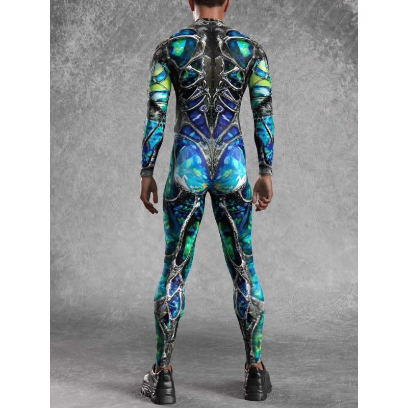 Costume de Scenă cu Imprimare Digitală 3D Adulți Evenimente de Halloween Petrecere Tematică Carnaval Costum Cosplay Joc de Rol Salopetă