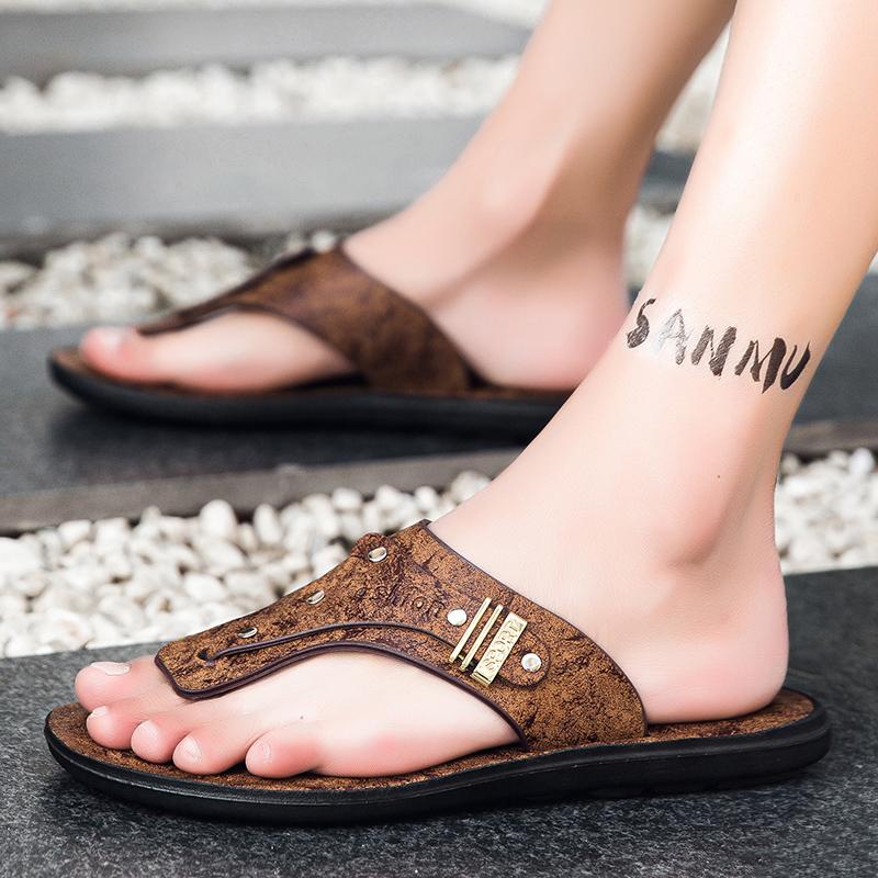 New Summer Men Flip Flops Beach Slippers Man Sandals Non-Slip Home Slipper Indoor House Anti-Slip Shoes Outdoor Male Shoes