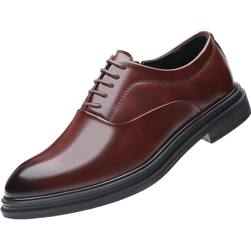 Nové pánské kožené boty Brogue Business Casual Britské formální kožené boty Korejské svatební boty Pánské prodyšné