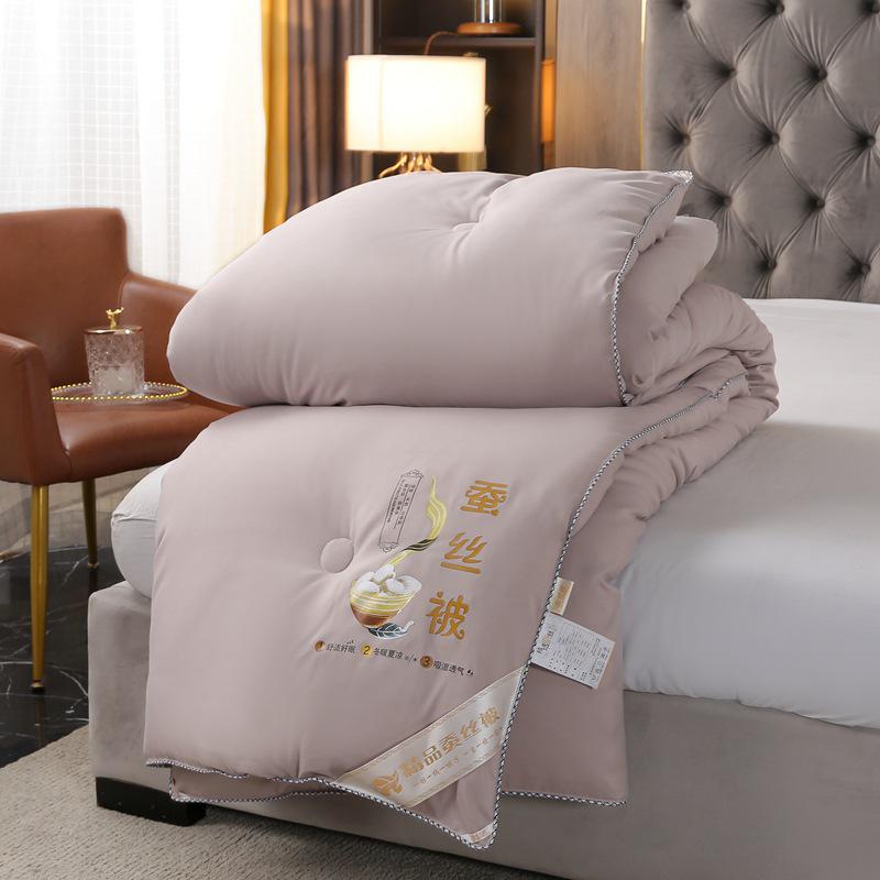Verdickte Seiden-Winterdecke - Doppelbett Daunen, Warm für Frühling & Herbst