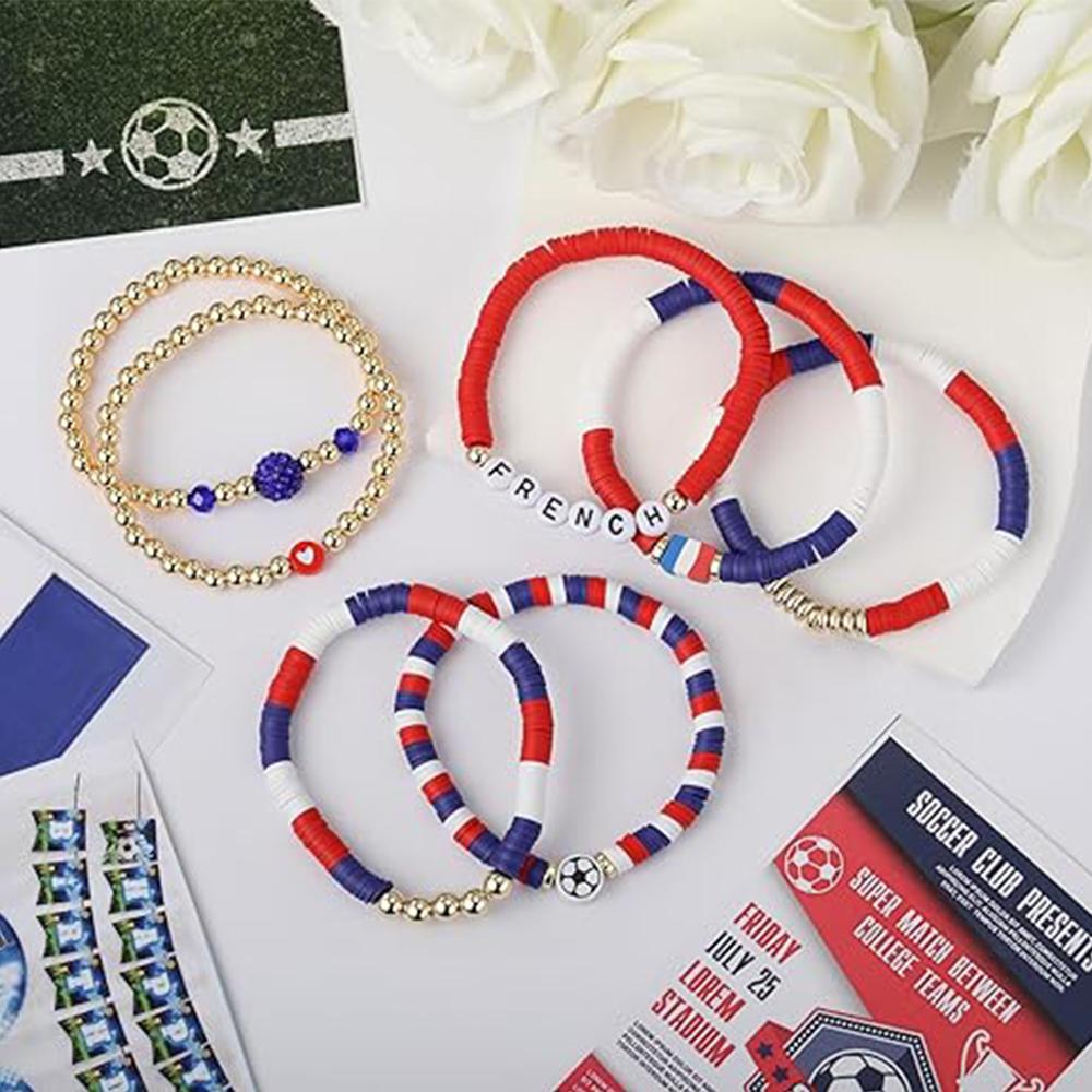 Wereldvoetbalbeker Wedstrijddag Armbanden Stapel 7 stuks voor Sportfans