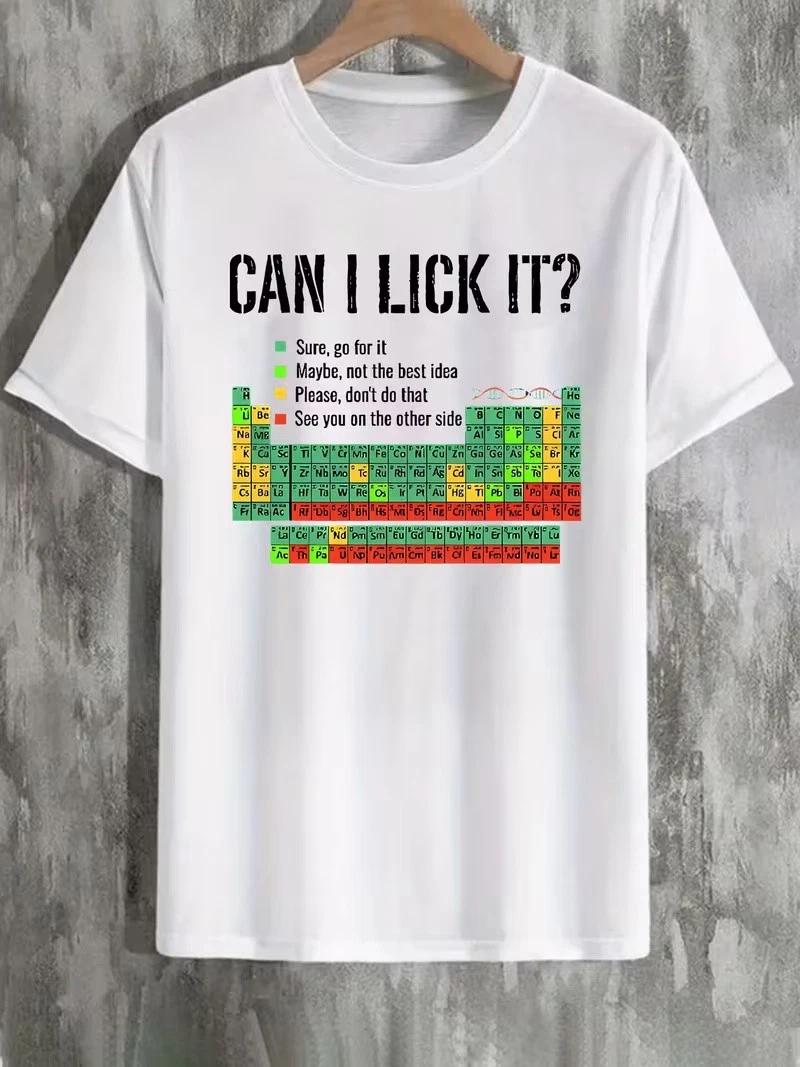 Can I Lick It Shirts with The Periodic Table Fun Chemistry Shirts 3XL