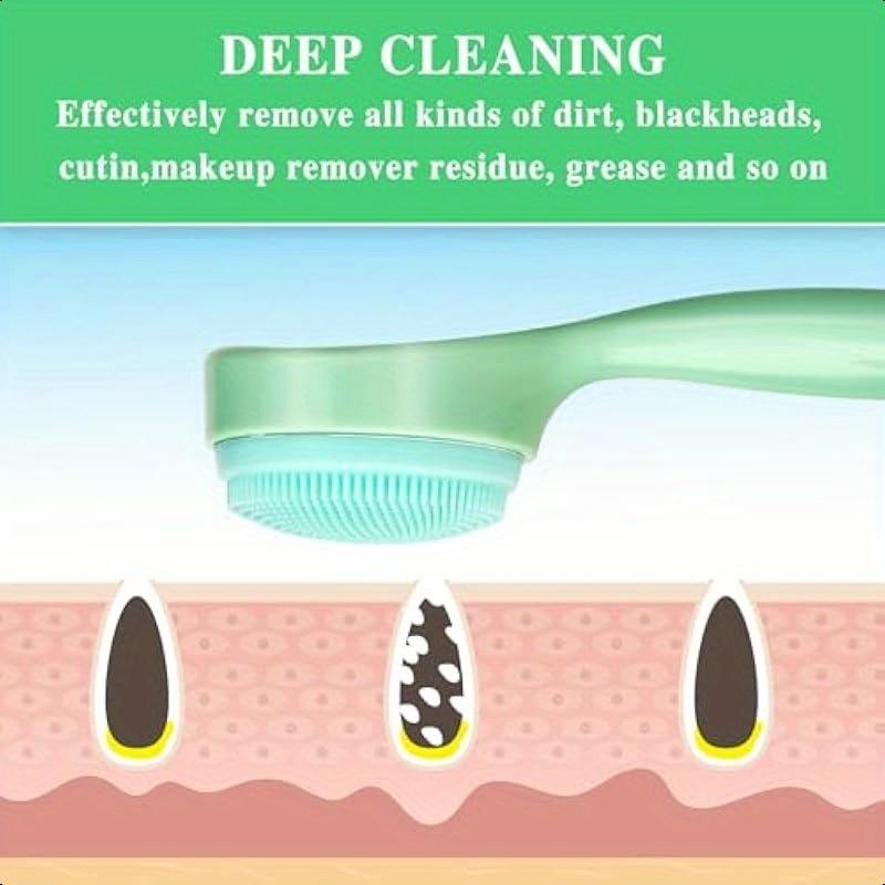 Cleansing Brush Face Scrubber Exfoliating Skin Care Tools Manual Facial Cleaner Silica Gel Massage Body