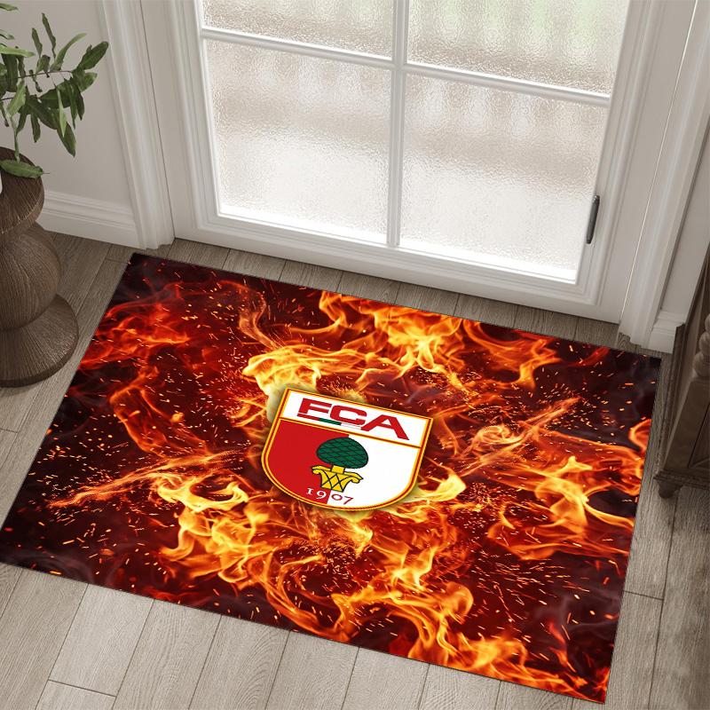 FC Augsburg FC Design Crystal Velvet Carpet Cozy Non?Slip Printed Rug For Bedroom Living Room Entrance