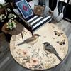 Birds Round Area Rug,Carpet Rug for Living Room Bedroom Sofa Playroom Decor,Non-slip Floor Mat