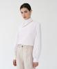 BIBYSEOB Asymmetrical Scarf Blouse White [T51]